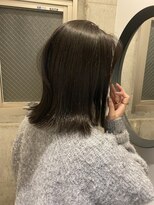 エイム(aim)&nbsp;顔周り毛流れカット&オリーブグレージュカラー