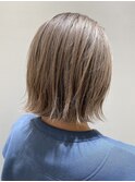 ケアブリーチダブルカラーインナーカラーショートボブレイヤー