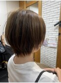 丸みのあるショートボブ