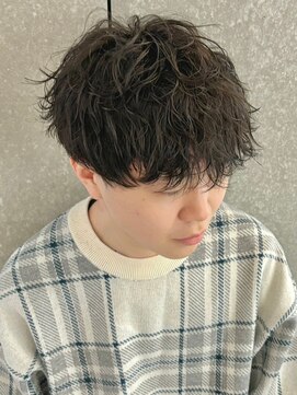 ニアウ 高崎店(Niau) メンズマッシュ緩めシャドウパーマ群馬高崎眉毛カット