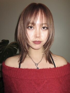 ナループロア ルームー(Nalu pu loa ROOMOO) レイヤーカット/ミディアムレイヤー/ブラウンカラー