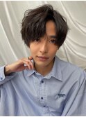 コンマヘアブルーブラック