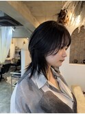 ブルーブラック★シャープなレイヤースタイル