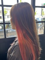 セジールへアメゾン(SAISIR HAIRMAISON)&nbsp;くびれヘア/アプリコットオレンジ/夏のヘアアレンジ/岡山