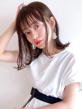 セイドット オモテサンドウ(Say. omotesando) Say.外ハネボブくびれボブインナーカラーアッシュブラックグレー