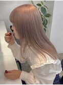 渋谷ミルクティーベージュハイトーンカラーヘーゼルベージュ30代