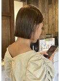 【viewt hair】アッシュベージュ×切りっぱなしボブ 福山市