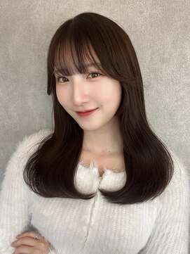 ルームバイシー 新宿(Loom. by Sea) *シンプルワンカール×チョコレートブラウン【新宿/韓国ヘア】