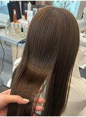 羽エクステ/艶髪ストレート/ブラウンアッシュ/韓国ヘア