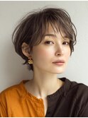 白髪ぼかし似合わせ大人ショート30代40代50代60代◎