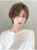 大人ガーリー/ダークアッシュ/似合わせ/レイヤーショート☆215