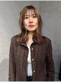 ミディアムレイヤー×顔周りウルフ×透明感ベージュ【鎌田隆雅】