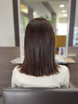 トップヘアー 玉島店(TOP HAIR) 《TOPHAIR 玉島店/ ぱん》くすみベージュ×ミディアムヘア