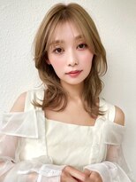 カバーヘア ブリス 戸田公園西口店(COVER HAIR bliss)&nbsp;ハイトーンベージュ/ダブルカラー/小顔ウルフヘアp戸田公園