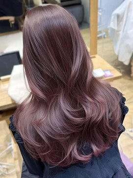 バイオレット 表参道店(Violet) 秋色モーヴピンクローズブラウンダブルカラー艶髪ピンクブラウン