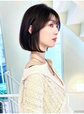 20代30代40代/ワンレンボブ/あご下ボブ/大人ボブ/ミニボブ