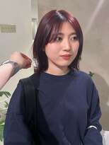 ノマド(nomad)&nbsp;ボブ　チェリーカラー　切りっぱなしボブ