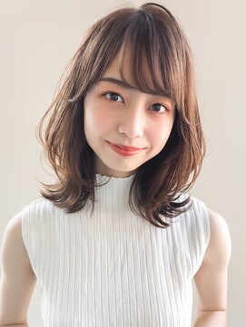 キリ 表参道(kyli) 小顔カットボブルフ大人かわいいピンクベージュ薄めバングくびれ