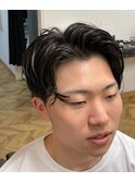 センターパート×ニュアンスパーマ[錦糸町]<理容室>[Men's]