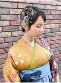 成人式卒業式に★ショートヘアの水引きアレンジ