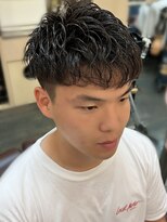 銀座マツナガ 浅草店&nbsp;メンズパーマ　ツーブロック　アップバング　マッシュ