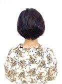 ショート/白髪染め/ひし型/前下がり/グラデーション/40代50代/