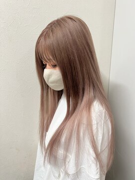 ヘアーグランデシーク(Hair Grande Seeek) ハイトーンダブルカラーシールエクステミルクティーカラー☆