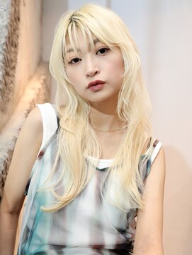 エムスラッシュ アヴェダ 自由が丘(M.SLASH AVEDA) ハイトーン/外国人風/ホワイトブリーチ/ブロンド/自由が丘