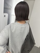 イロウ 山口どうもん店(IROW)&nbsp;ブリーチなしカラー / ダークグレー / 切りっぱなしボブ