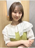 ナチュラルベージュ_ヨシンモリ_ボブヘア_顔周りレイヤー