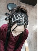コーンロウ＆ヘアセット