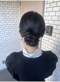 シニヨン アップスタイル 参列ヘア お呼ばれヘア パーティーヘア