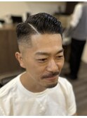 バチバチ七三分けフェード
