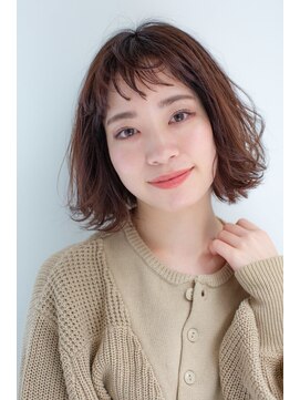 メゾンブラン アヴェダ(Maison Blanc AVEDA) ショートバングがなんかお洒落！ウェーブボブ！