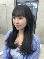 ビューブルー 亀戸錦糸町(VIEW BLUE)&nbsp;美髪カールアッシュグレー韓国レイヤーロングセミディ顔周り前髪