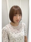 小顔に見せるヘア/アッシュベージュ/オリーブベージュ/秋カラー