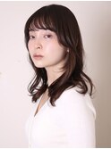大人ガーリー20代30代40代似合わせカットミディアムレイヤー0106
