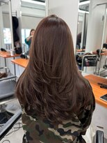 レブ 三条河原町(Reb,)&nbsp;ブリーチなしダブルカラーレイヤーカットミルクティーベージュ