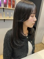 ベルベットヘア 千早店(Velvet hair)&nbsp;大人かわいいレイヤー×艶ダークグレージュ【みつ】