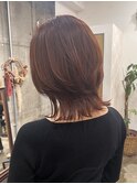 ハンサムショートレイヤーカットミルクティーベージュハイトーン