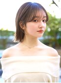 大人可愛い20代30代40代レイヤーボブ大人前髪透明感カラー