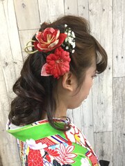 袴や着物のヘアーセットと着付は北区表町ヘアスペースムーンで！