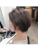【担当JUN】耳かけショート×オリーブアッシュ