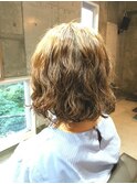 デジタルパーマでウェーブボブ！