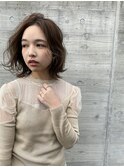 tuuli☆30代40代ペールベージュ切りっぱなしボブ　14