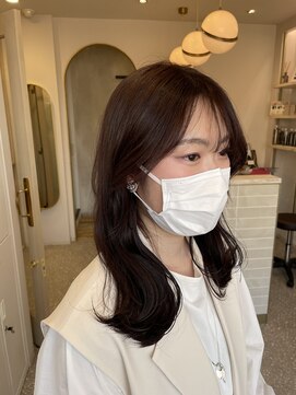 エレノア 梅田店(Eleanor) 流れるお顔周り+ラベンダーカラー