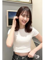 ビュートリアム 梅田(BEAUTRIUM)&nbsp;レッドブラウン/外ハネ/シースルーバング/レイヤー/ミディアム