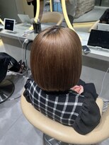 ロンドメリア 天神大名店(Lond Melia) ★くびレイヤーエモージュインナーグレージュ前髪ピンクベージュ