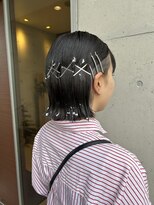 アチーブ ヘア デザイン(achieve hair design)&nbsp;ボブヘアアレンジ　結婚式 お呼ばれ 二次会成人式卒業式