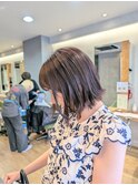 20代30代40代切りっぱなし大人ボブ透明感ラベンダーカラー